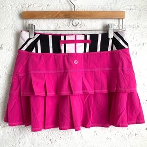Lululemon Athletica Pink and Black Mini Skirt